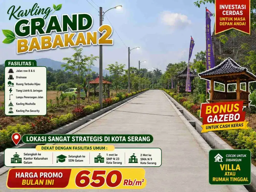 tanah murah kota serang, gelam cipocok.