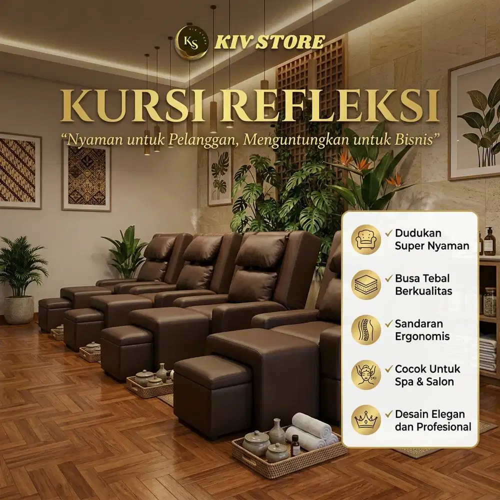 Kursi Refleksi Usaha Salon & Spa – Model Ergonomis, Tahan Lama