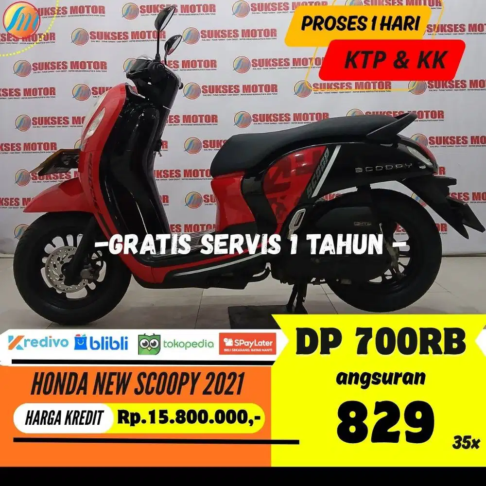 (CASHBACK 300RIBU) HONDA NEW SCOOPY 2021 ANGSURAN SANGAT RINGAN