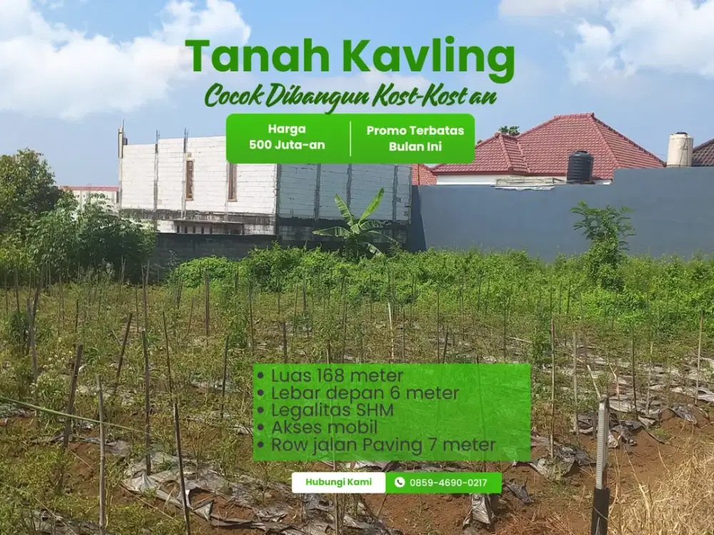 Cocok Dibangun Rumah SHM Split Tanah Malang 5 Menit Kampus UB Malang