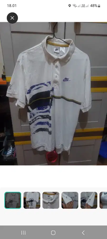 Kaos nike Vintage 90s andre agassi polo