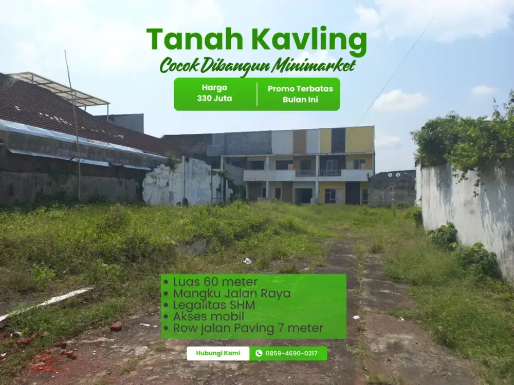Tanah Malang 5 Menit Kantor Terpadu Malang Pinggir Jalan Raya Row Jalan 6 Meter