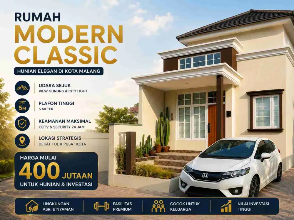 Rumah Idaman Kota Malang Udara Sejuk Fasilitas Resort