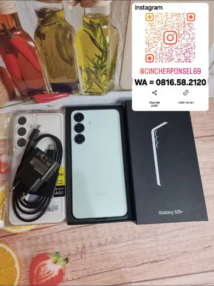 Jual hp likenew SAMSUNG S25 plus 5g 12/512 istimwa free adaptor n case