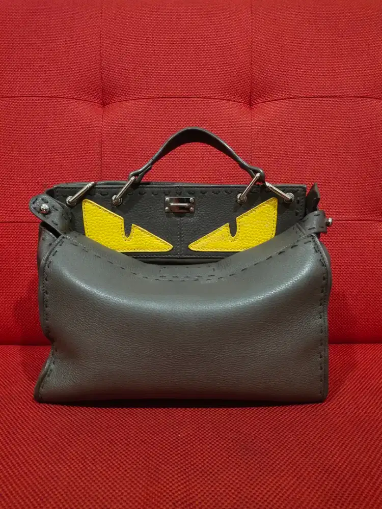 Tas sling brand leather/kulit asli