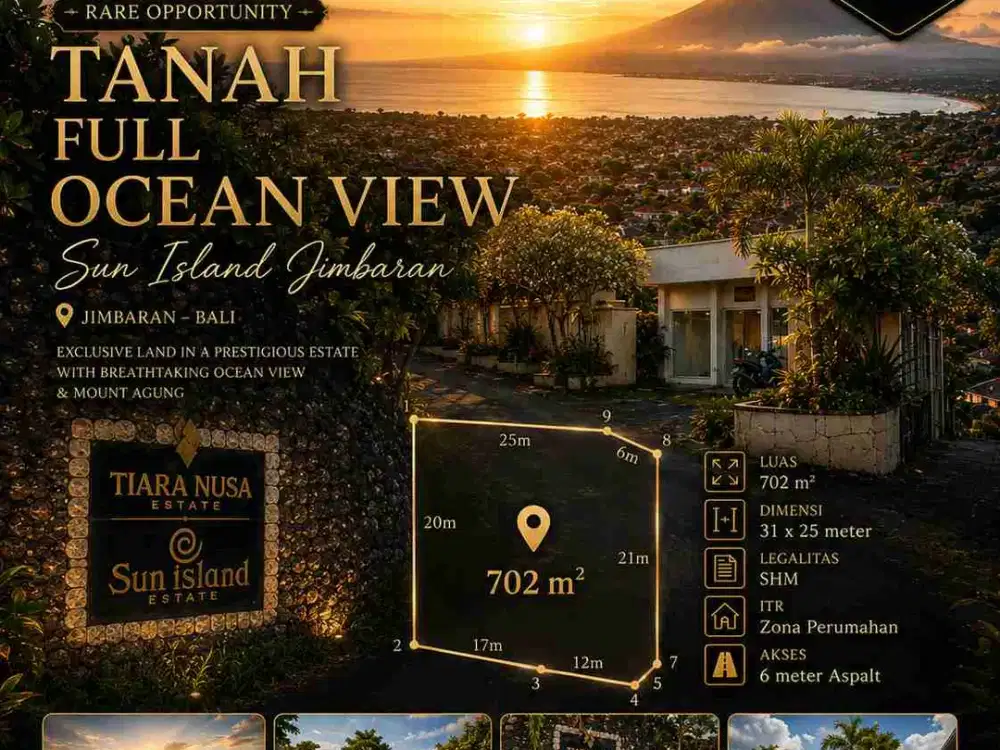 Tanah Fully Ocean View Sun island Jimbaran