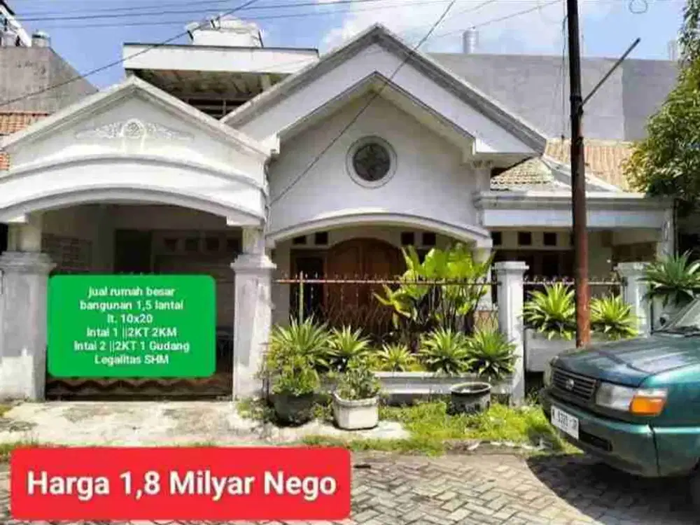 dijual rumah 2 lantai lokasi perum ykp rungkut asri surabaya