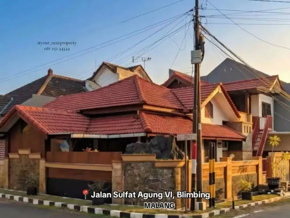 Rumah Joglo Jawa Hook Di Jl. Sulfat Agung VI, Blimbing Kota Malang