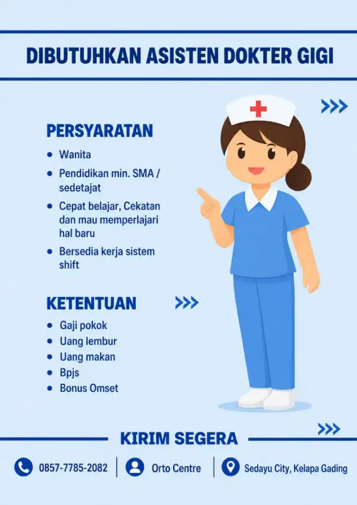 Lowongan kerja asisten dokter gigi