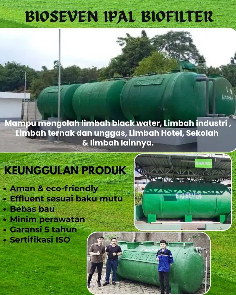 IPAL BIO Berkualitas, Pemasangan Cepat , Sesuai Baku Mutu