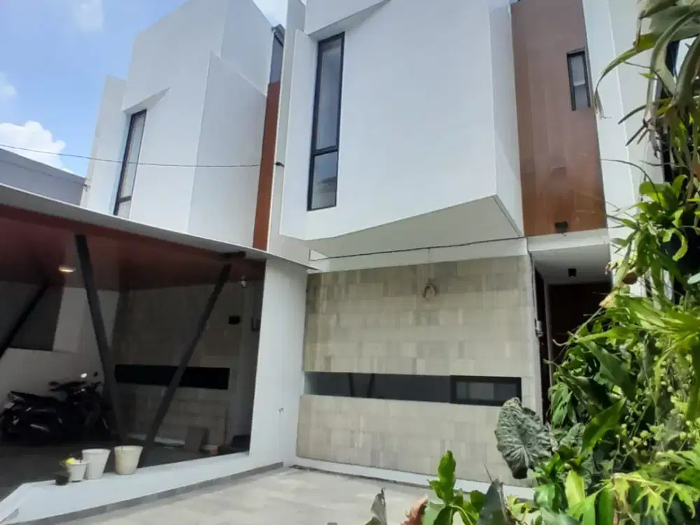 rumah siap huni dinding full bata merah di pondok kelapa