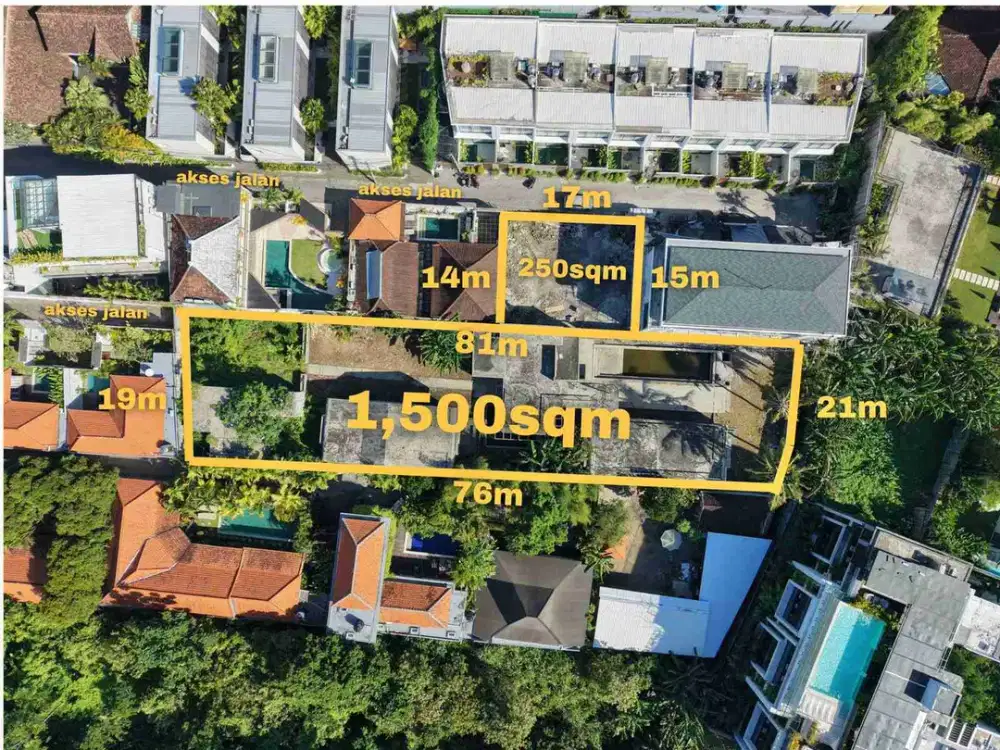 Tanah Bonus Bangunan Villa Setengah Jadi Tibubeneng Berawa Bali