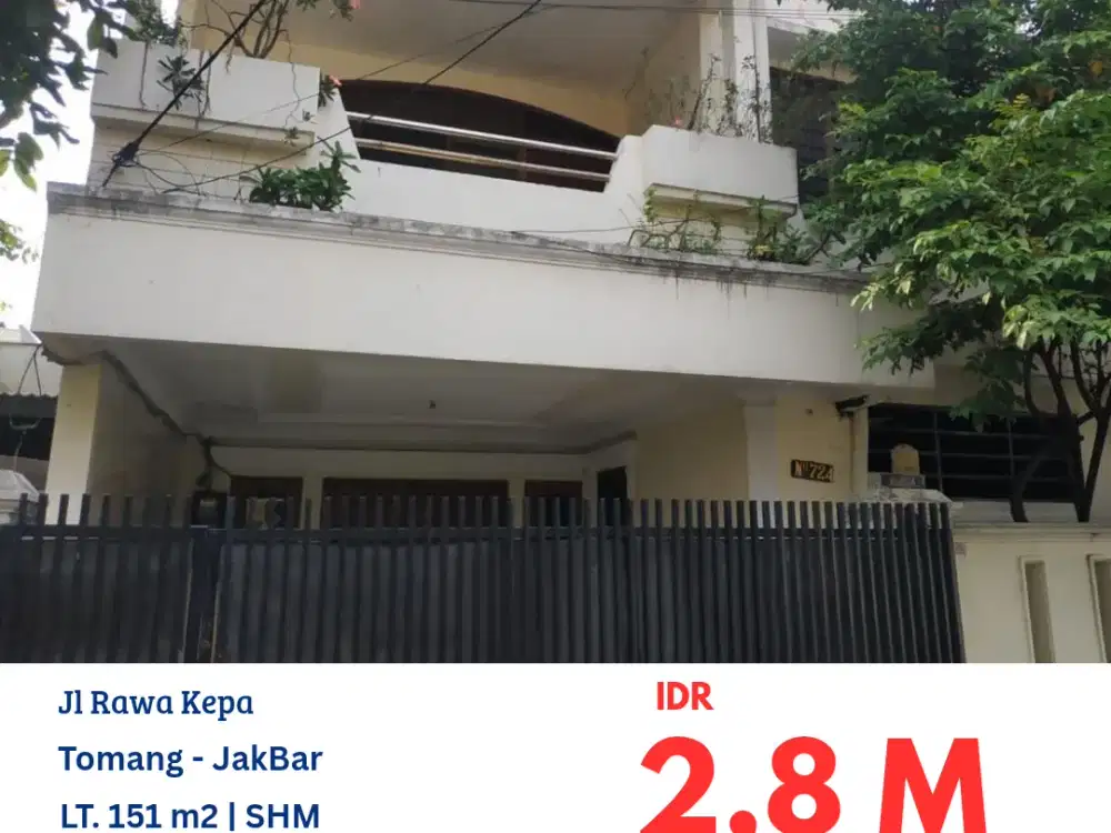 NVTDS0179 rumah tua 2 lantai di daerah Rawa Kepa Tomang Jakarta barat