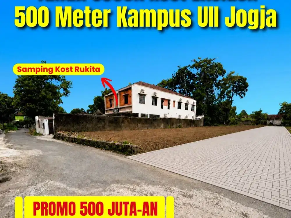 Tanah Jogja Dekat Kampus UII, Siap Bangun dan Legalitas SHM Pekarangan