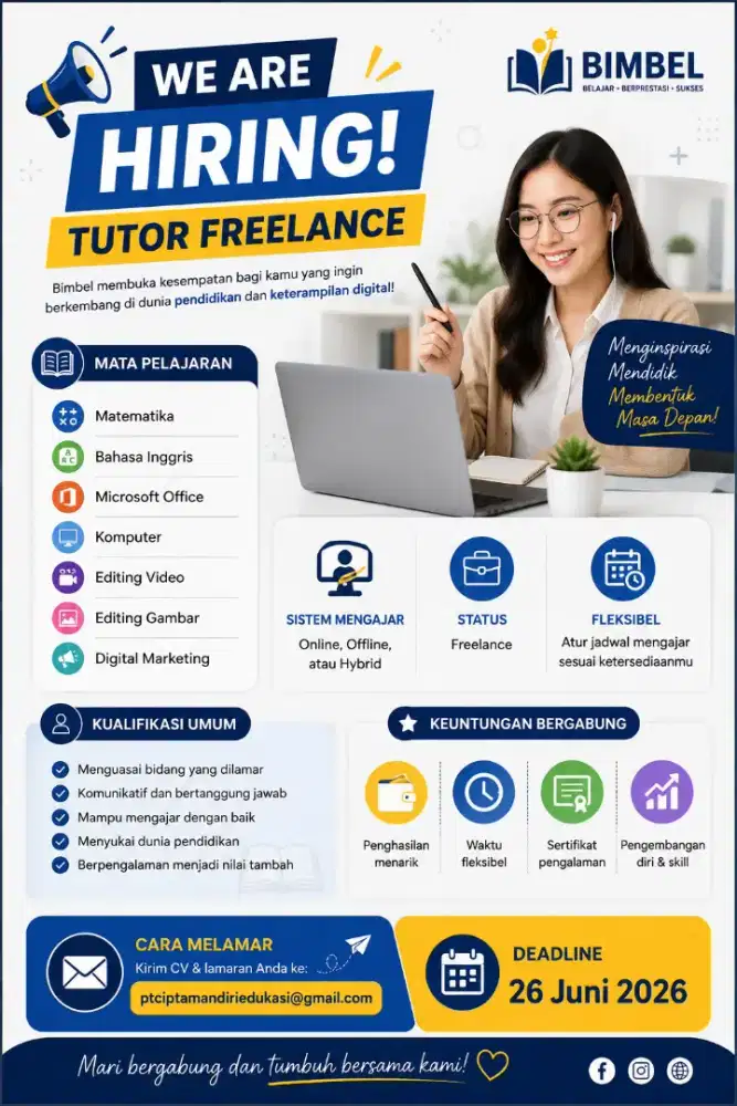Lowongan kerja tutor bimbel