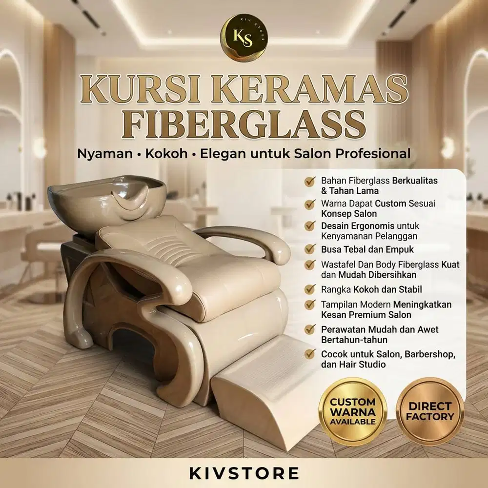 Kursi Keramas Tiduran Bahan Fiberglass, Produksi Kursi Keramas