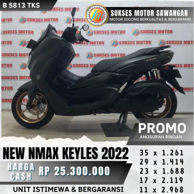 YAMAHA NMAX NEW CON TH 2022 KEYLES MULUS BISA CASH KREDIT BERGARANSI