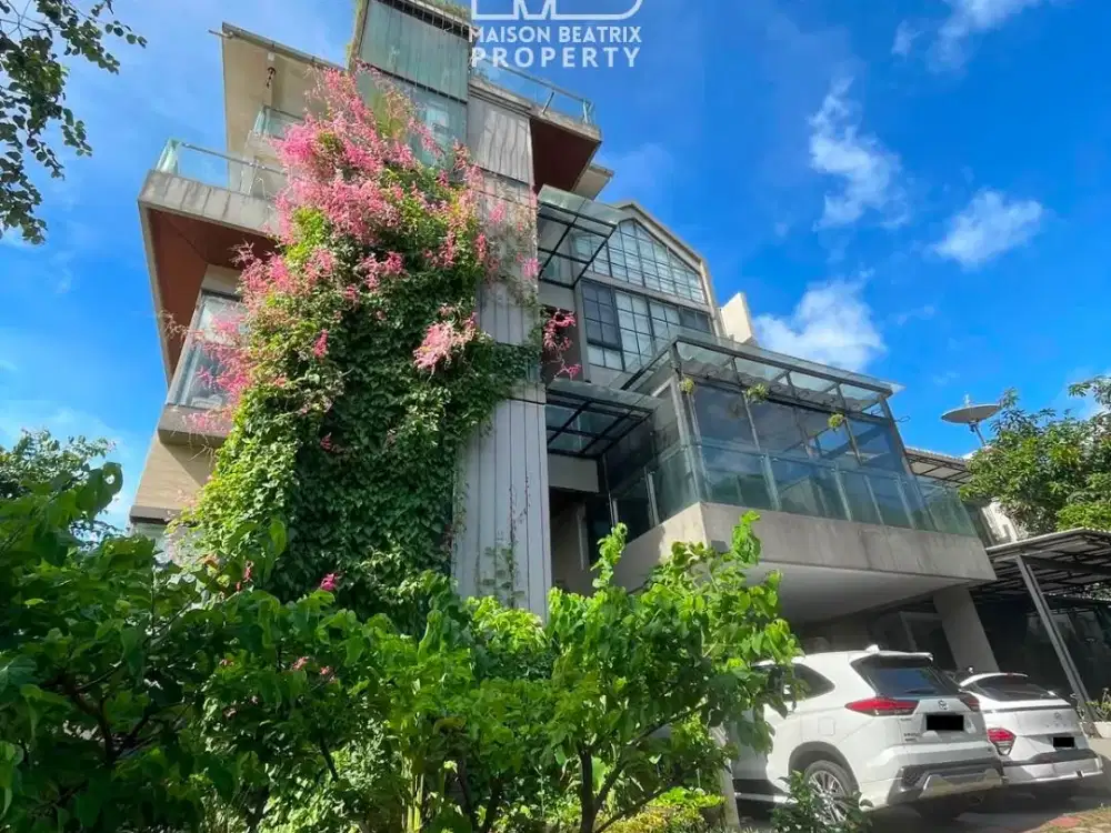 RUMAH MEWAH SUDAH ADA LIFT SIAP HUNI DEKAT KE ST RAWABUNTU DI DELATINOS BSD