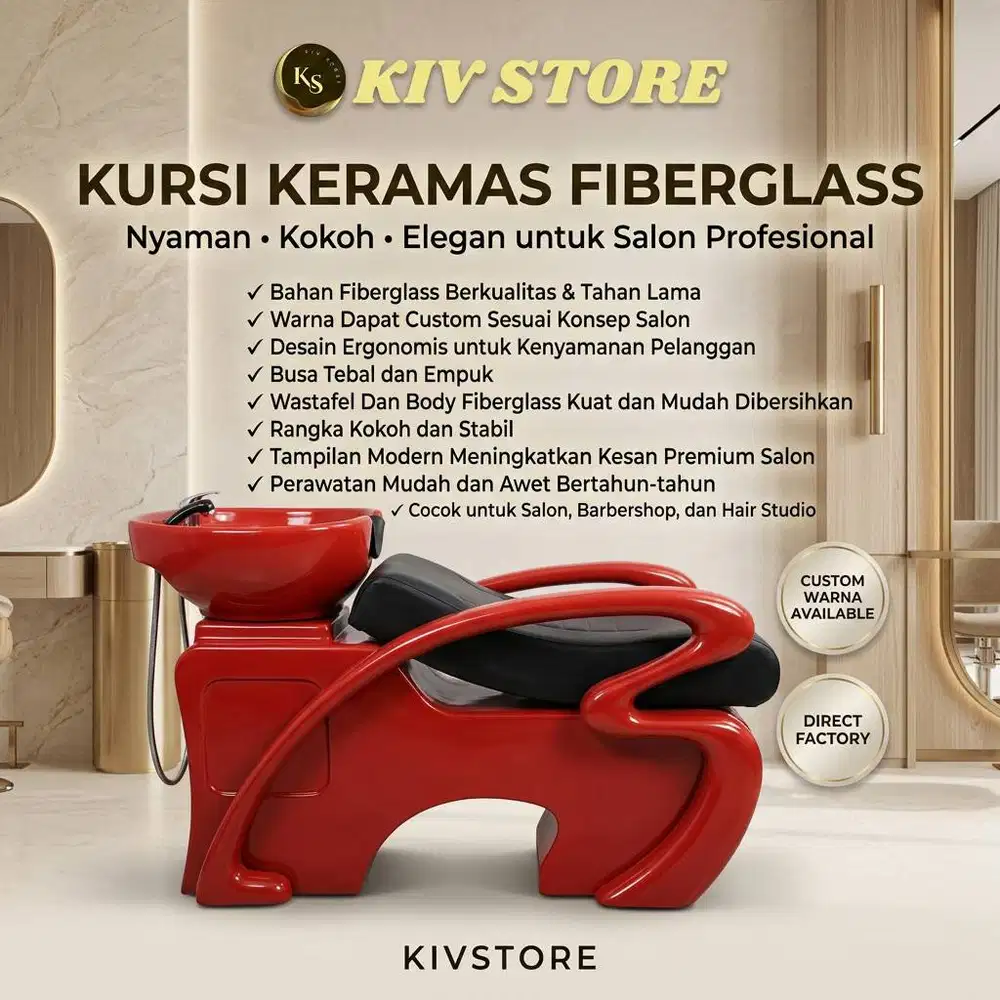Kursi Keramas Salon Profesional Bahan Fiberglass