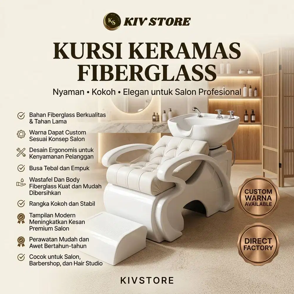 Kursi Keramas Bahan Fiberglass Model Tiduran
