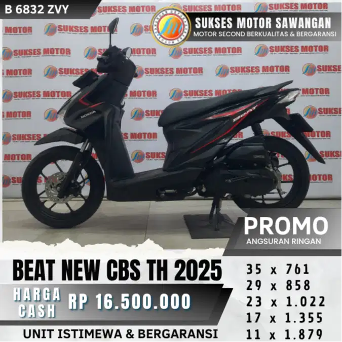 HONDA BEAT NEW CBS TH 2025 MULUS ISTIMEWA BISA CASH KREDIT BERGARANSI