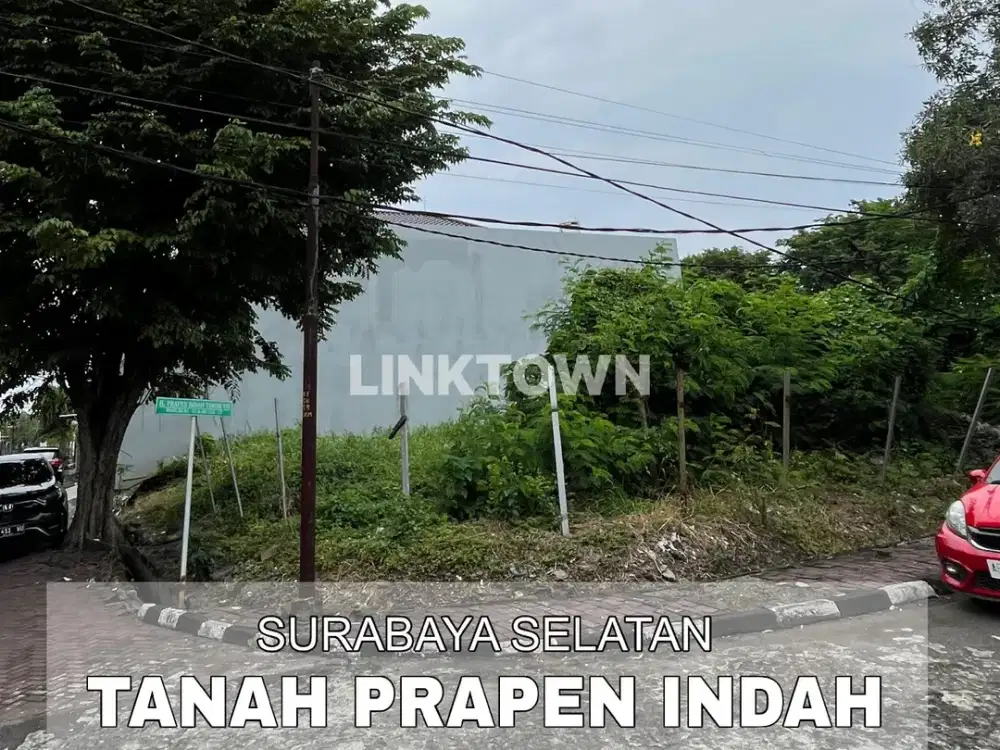 Dijual Tanah Posisi Hook Komplek Perumahan Elite di Prapen Indah Surabaya