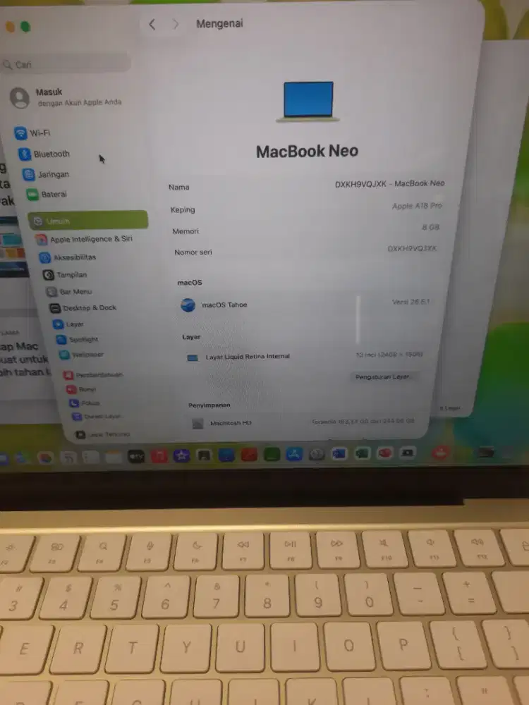 Macbook Neo 256Gb Magic keyboard