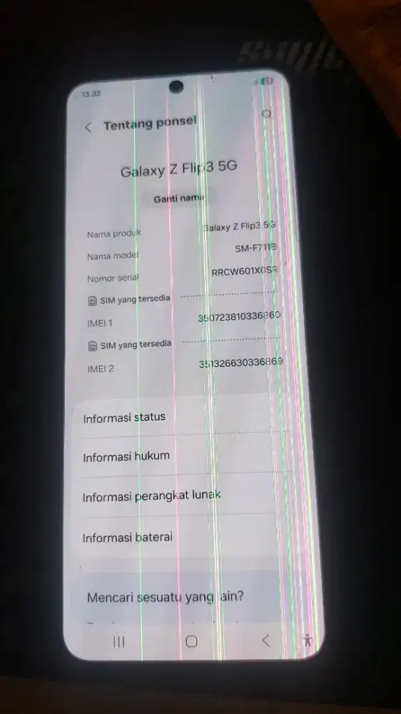 Di jual samsung galxy z flip 3 8/128 GB