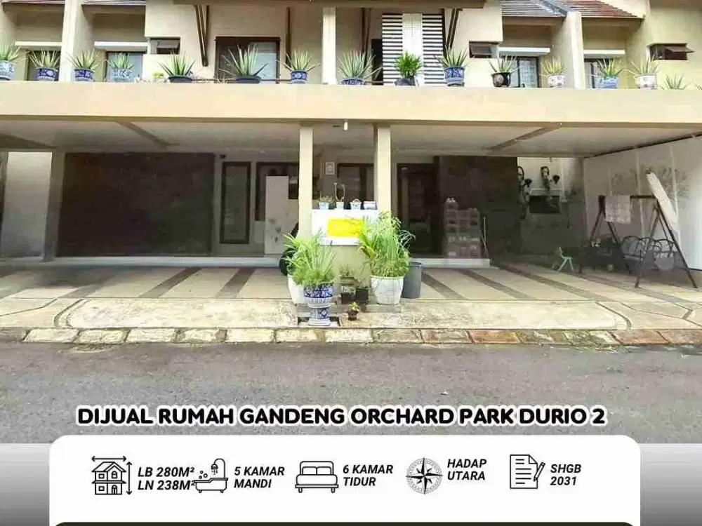 Dijual rumah gandeng di orchard park durio 2 batam center