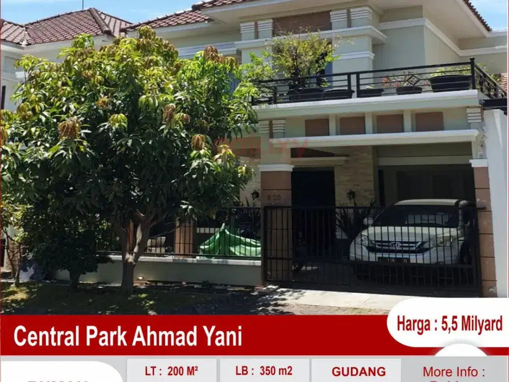 Rumah 2 Lantai Di Central Park Ahmad Yani Surabaya