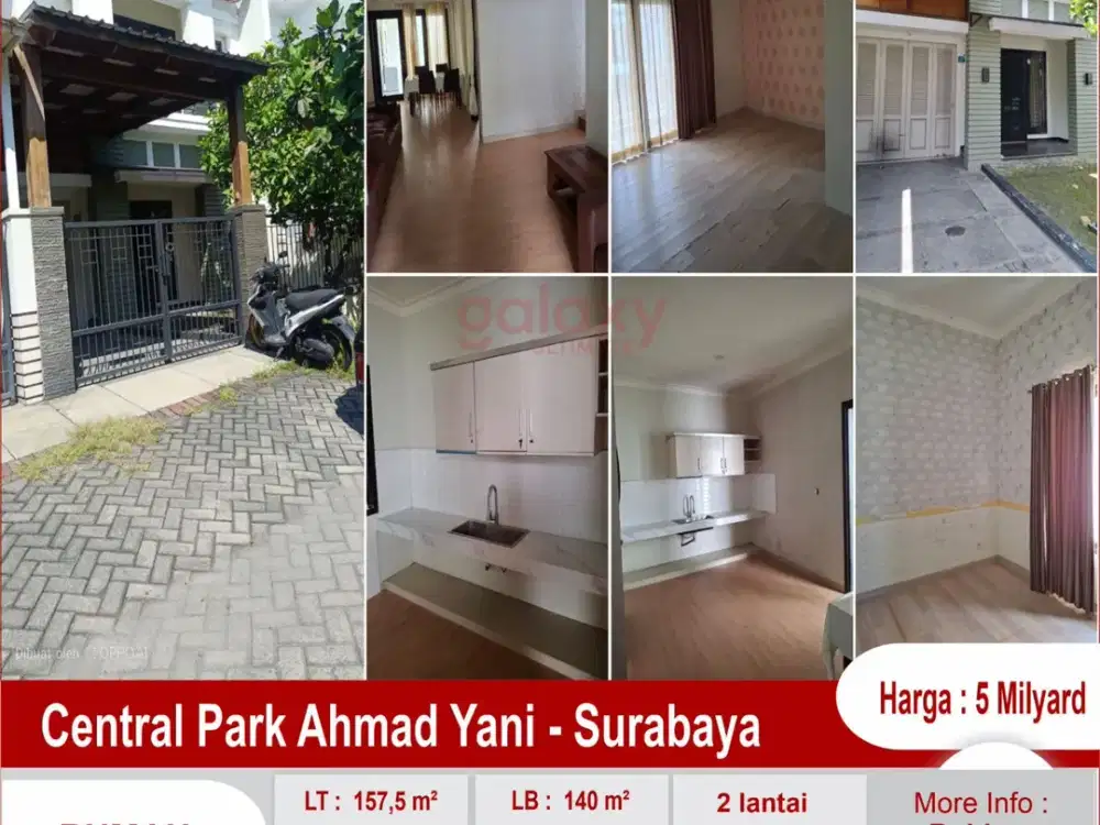 Rumah 2 Lantai Di Central Park Ahmad Yani Surabaya