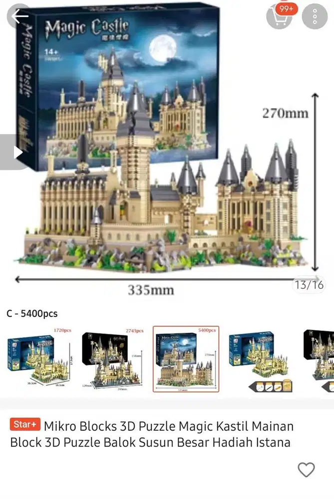 Lego 3D Puzzle Magic Castle Susun Besar