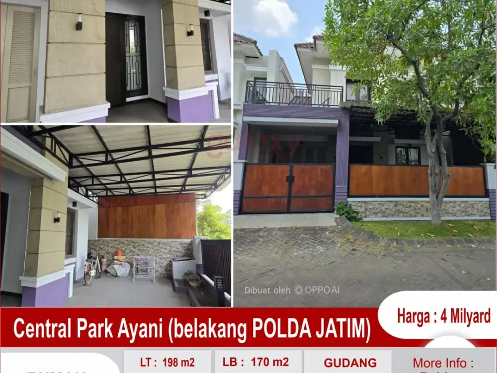 Rumah 2 Lantai Di Central Park Ahmad Yani Surabaya