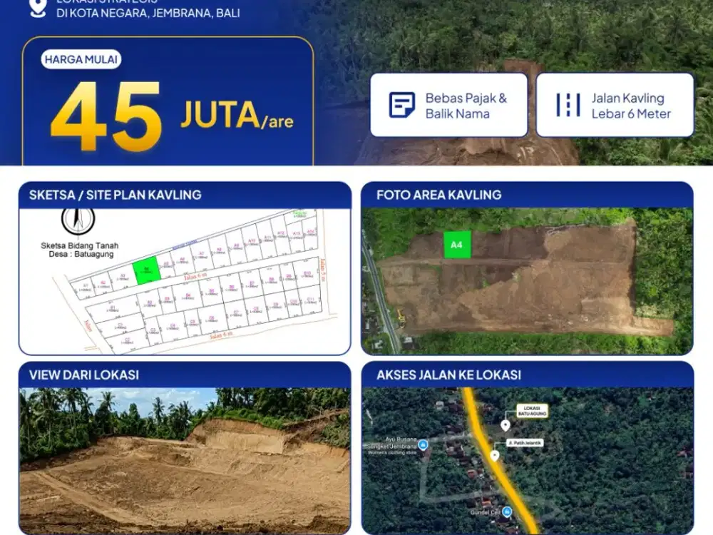 Tanah Kavling A4 Batu Agung Jembrana Bali