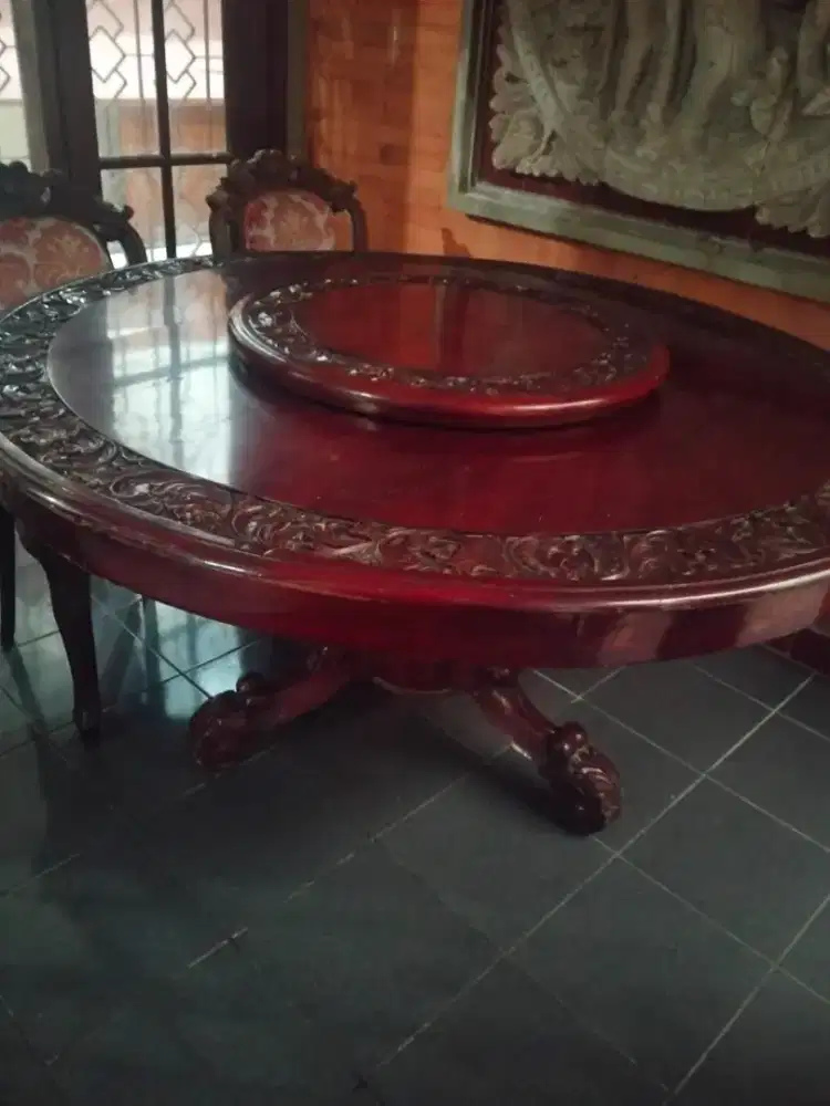 Meja Kayu Jati Full Ukir