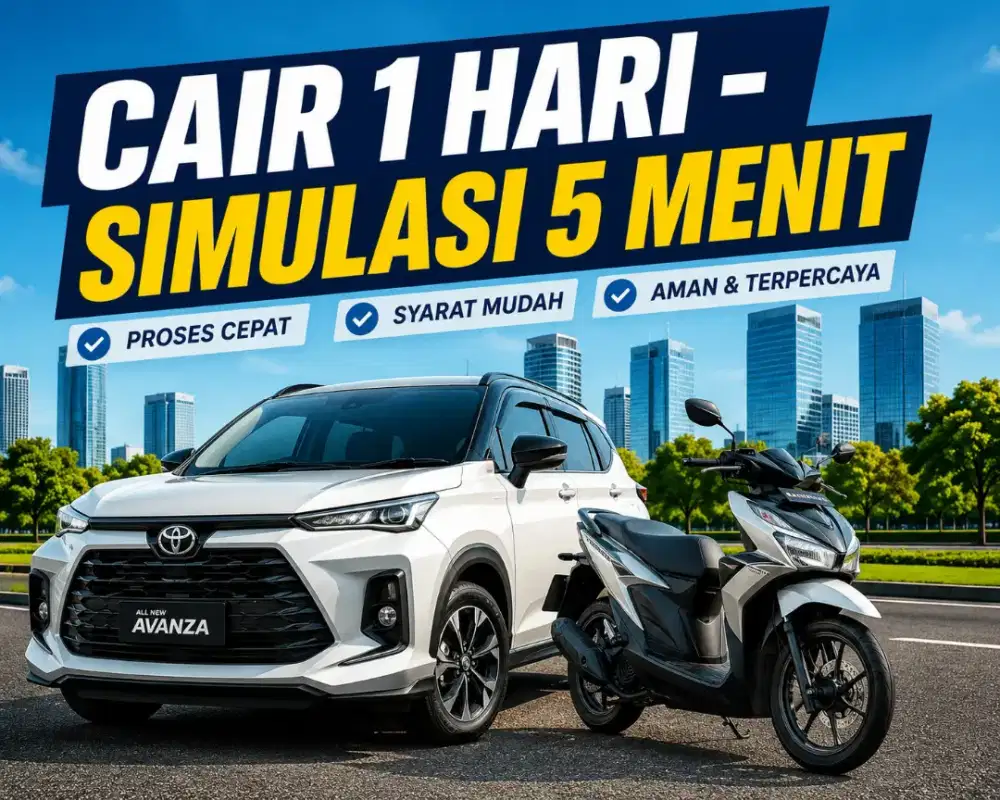 Pembiayaan Multiguna BPKB Mobil/Motor/Truk/Bis. Cek Limit cuma 5 Menit