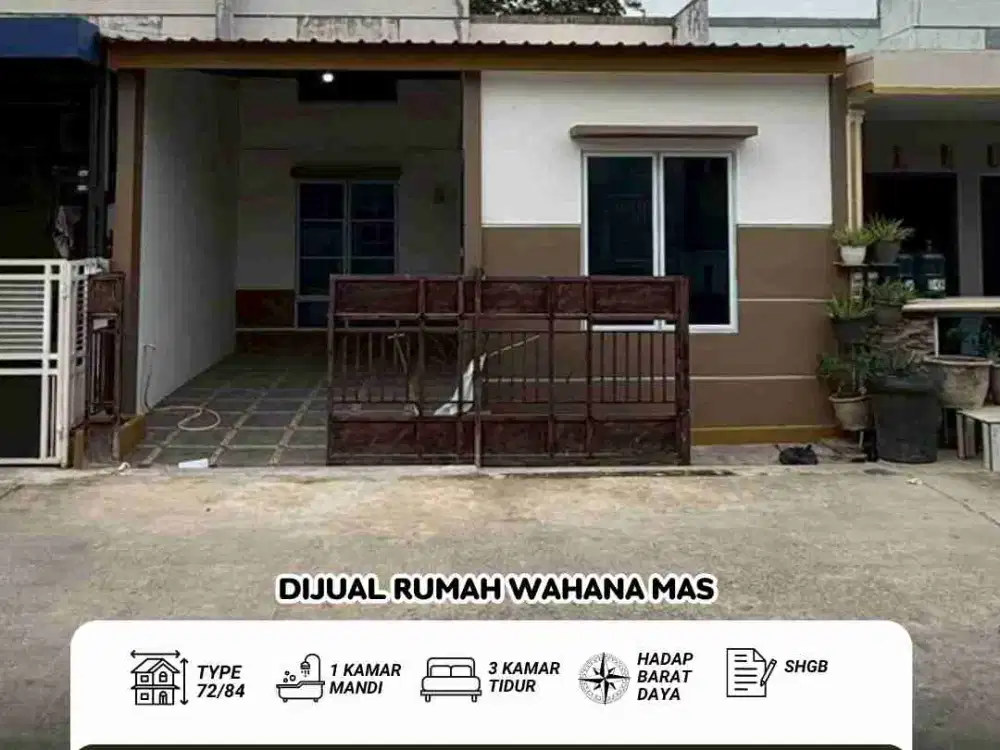 Dijual rumah wahana mas batu besar