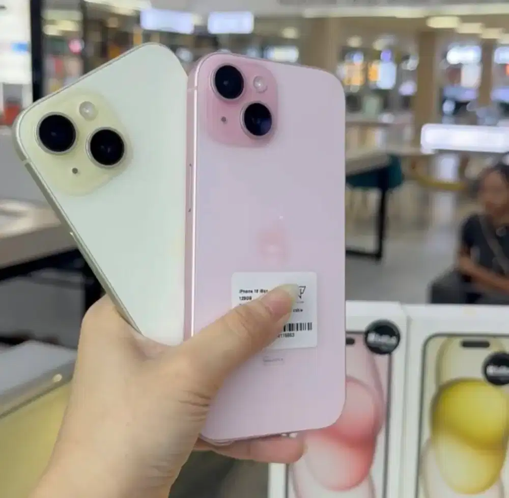 Seken Iphone 15 128GB Kuning & Pink Ibox