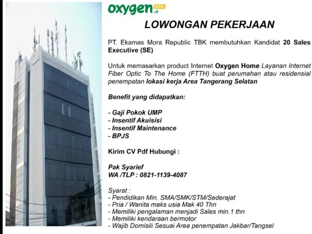DI BUTUHKAN SEGERA