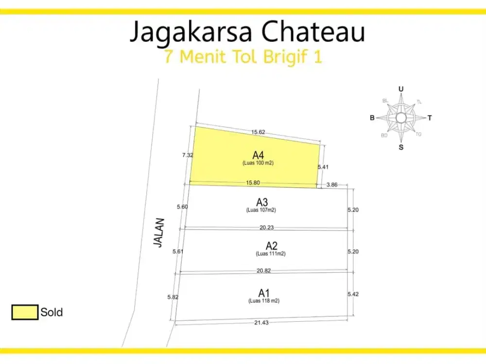 7 Menit Gerbang Tol Brigif 1 Kavling SHM