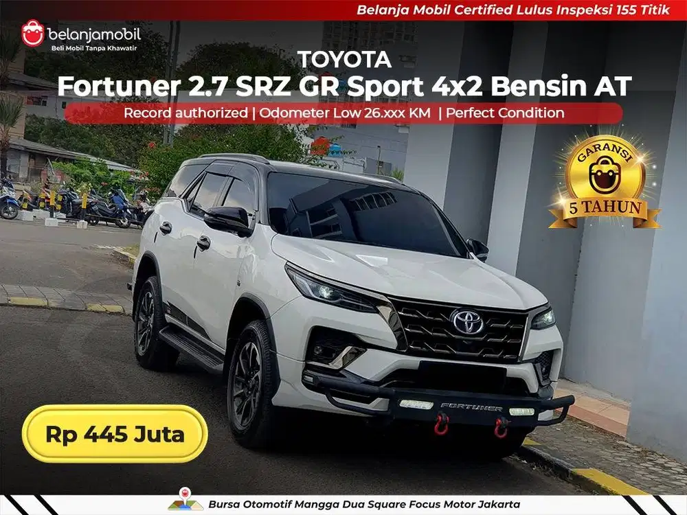 [ LOW KM 26RB ] Toyota Fortuner 2.7 SRZ GR Sport 4x2 Bensin 2022/2023