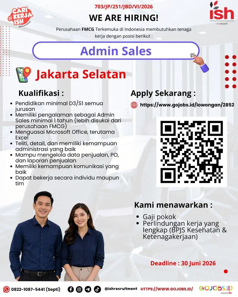 Admin Sales - Jakarta Selatan