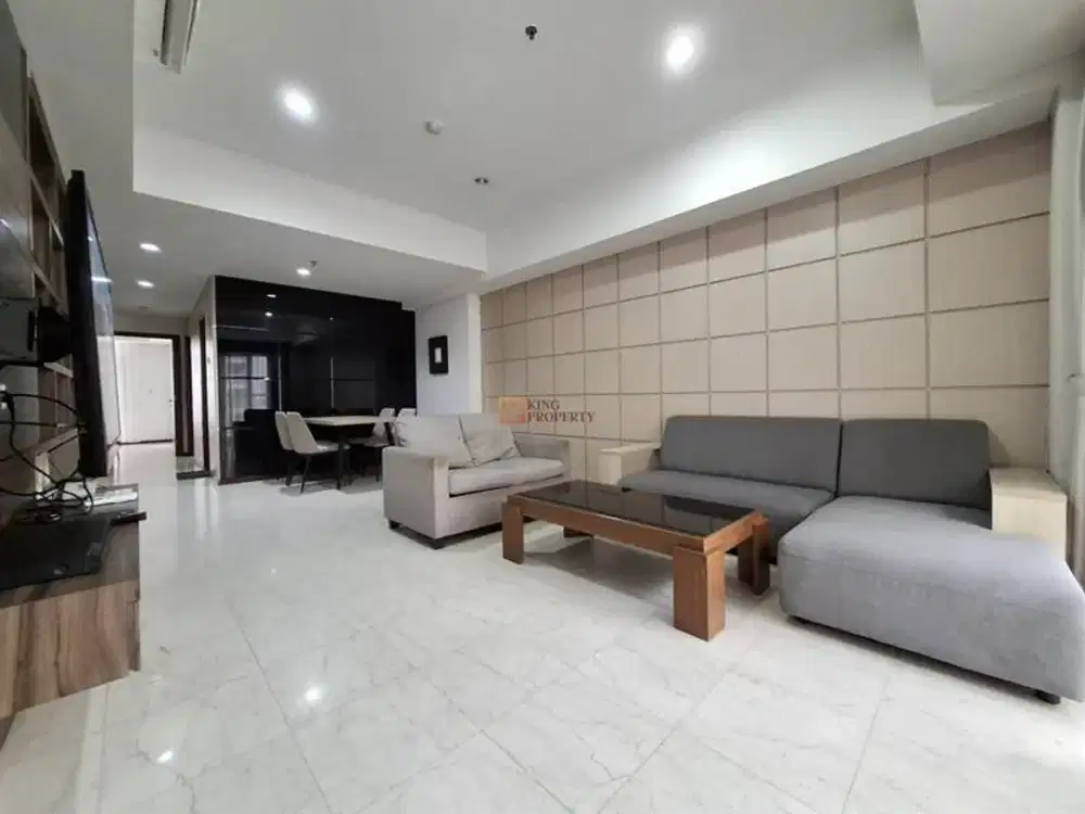 Private Lift! Sewa 3Br Royal Mediterania Garden Royal Medit Furnished Bagus, Terhubung ke Mall Central Park 2, Jalan Kaki ke Apl Tower & Soho Capital