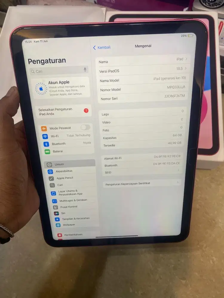 Ipad Gen 10 64gb wifi pink