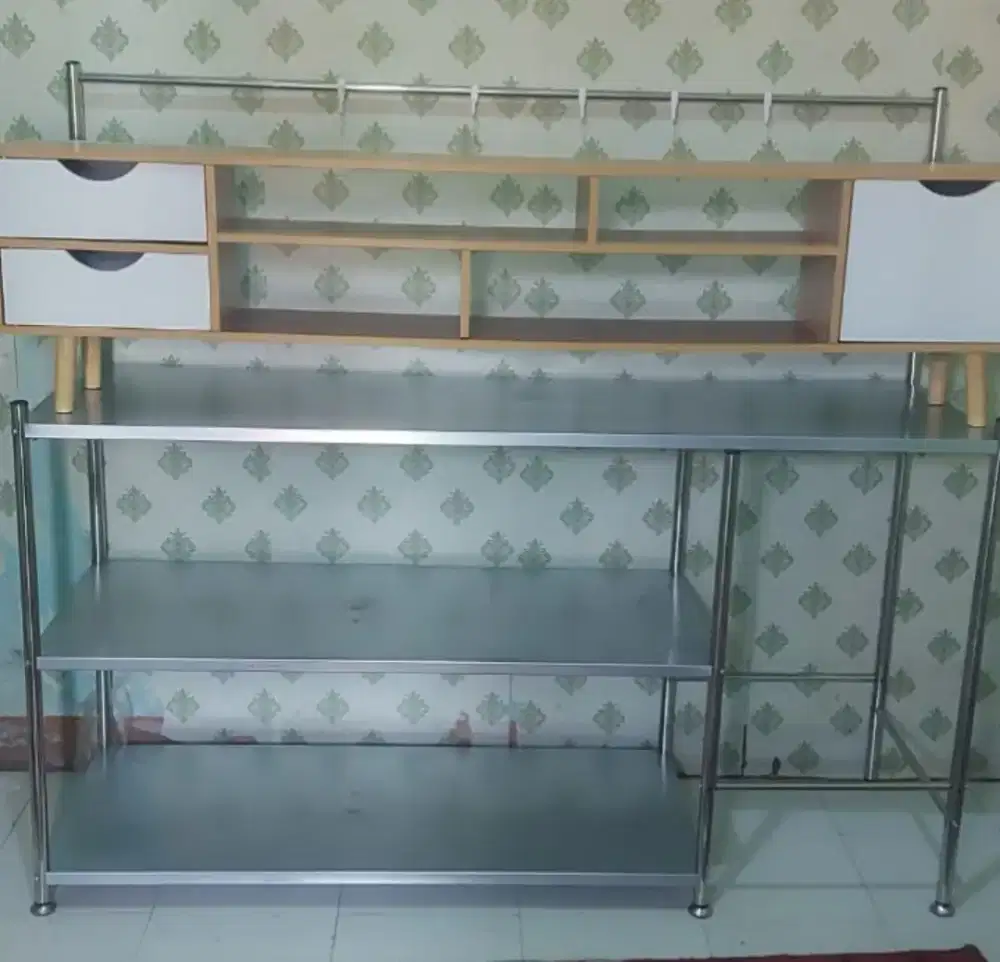 Meja rak TV & meja kompor stanlis