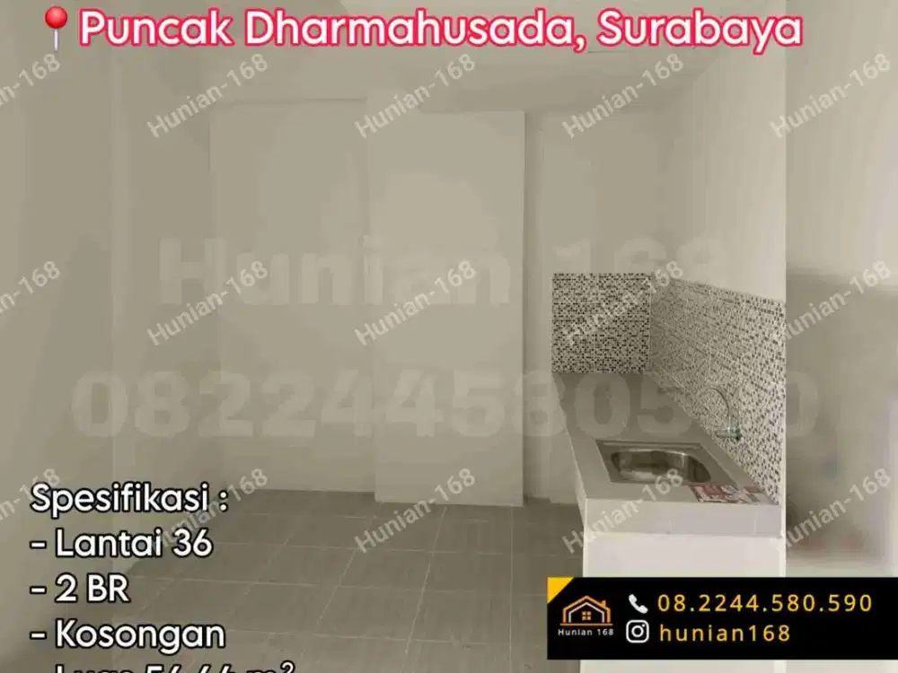 Apartemen Kosongan 2 BR Bedroom Kamar Puncak Dharmahusada Surabaya Timur Merr Kertajaya Gunawangsa Tidar Manyar
