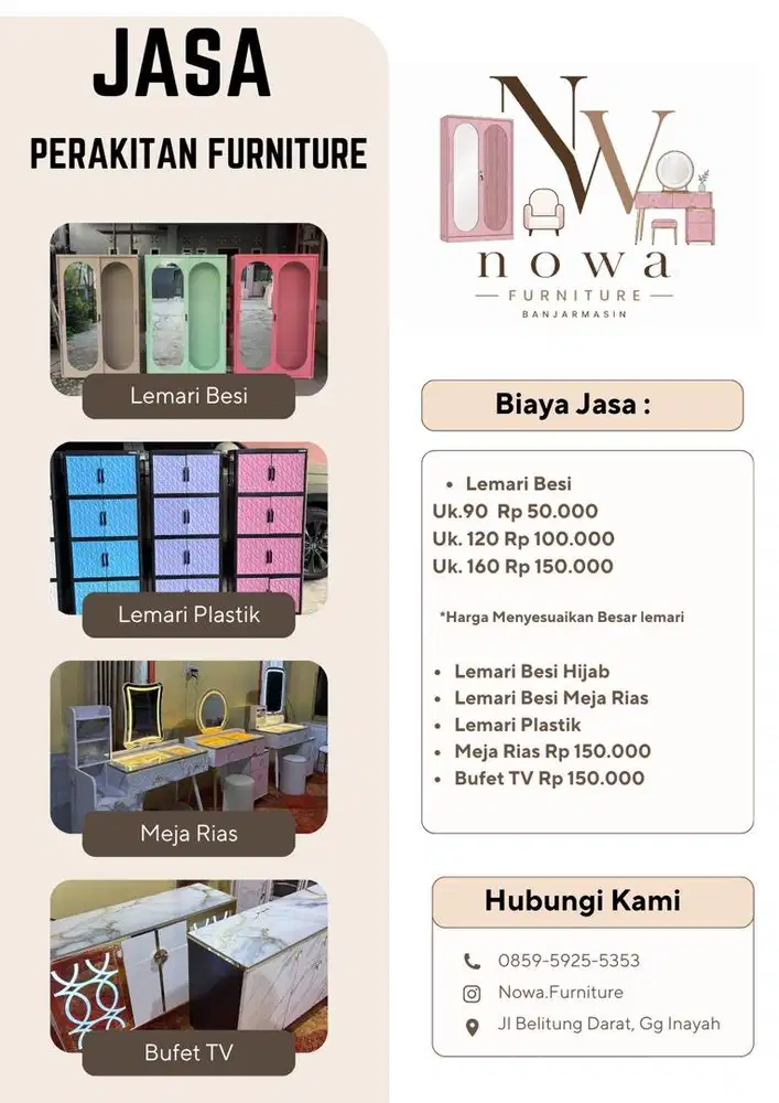 Jasa rakit lemari banjarmasin jasa rakit semua jenis lemari besi