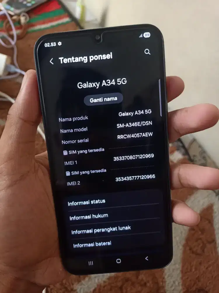 Samsung A34 5G ram 8/256Gb mulus no minus segel perawan mantap jiwa