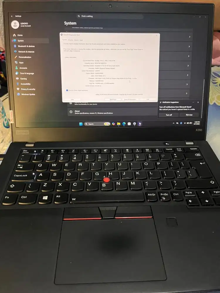 Leonovo Thinkpad x395