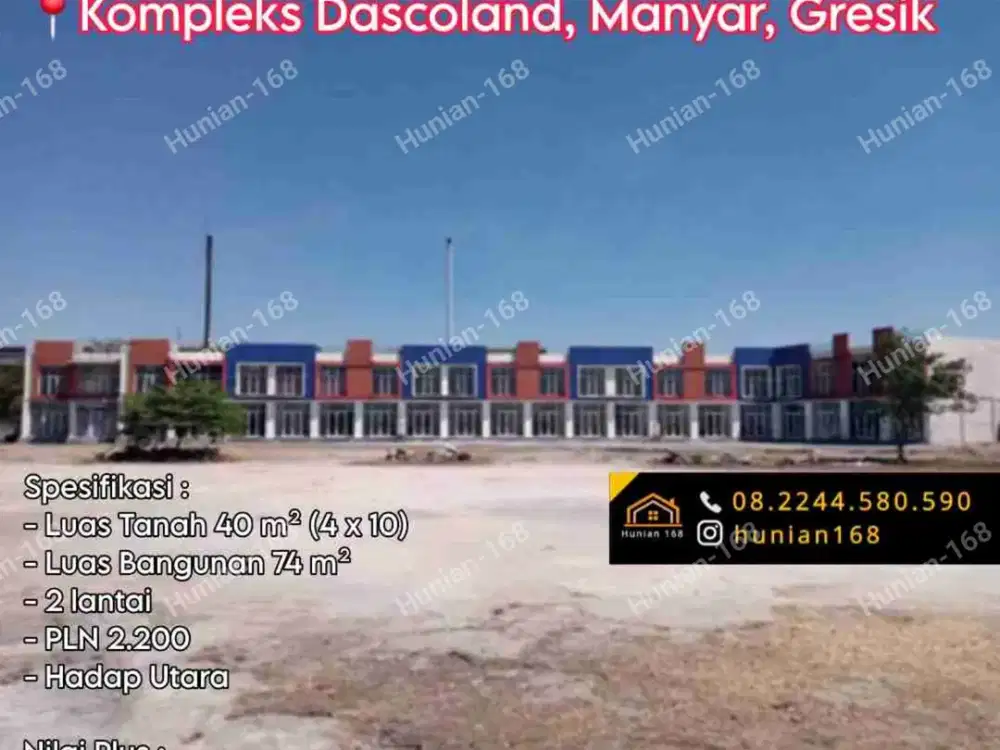 JUAL SEWA Ruko Kompleks Dascoland Manyar Gresik Kota JIIPE AKR Gem City Pelabuhan Kebomas Romokalisari Surabaya